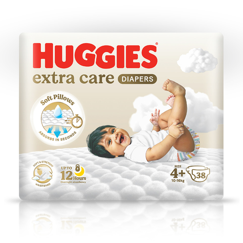 Buy Huggies Diaper # 4+ Baby Diaper 38 PC Online - Kulud Pharmacy