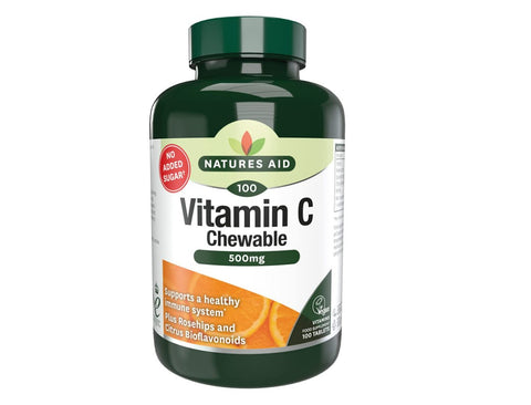 Buy Naturals Aid Vitamin C Sugar Free Chewable Tablet 500 Mg 100 Tab Online - Kulud Pharmacy