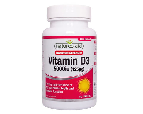 Naturals Aid Vitamin D3 Tablet 5000 I.U 60 Tab