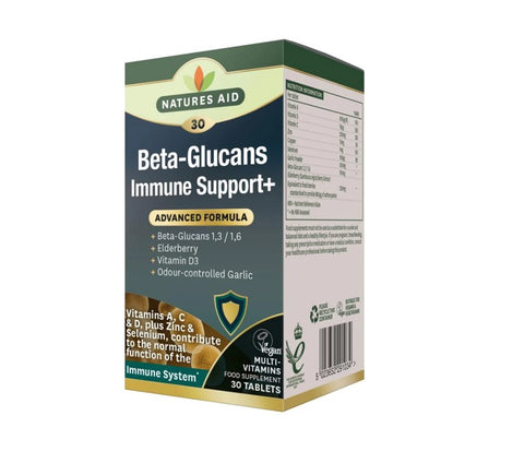 Buy Naturals Aid Beta Glucans Immune Support+ Tablet 30 Tab Online - Kulud Pharmacy