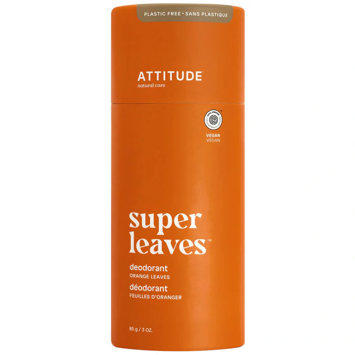 مزيل العرق سوبر ليفز الخالي من البلاستيك من اتيتيود، برائحة أوراق البرتقال، 85 جم | العناية بالبشرة مزيل العرق سوبر ليفز الخالي من البلاستيك من اتيتيود، برائحة أوراق البرتقال، 85 جم | العناية بالبشرة
