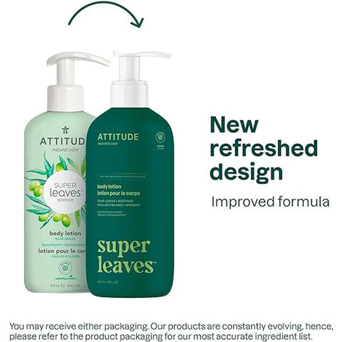 Attitude Super Leaves Body Lotion Olive Leaves, 473Ml