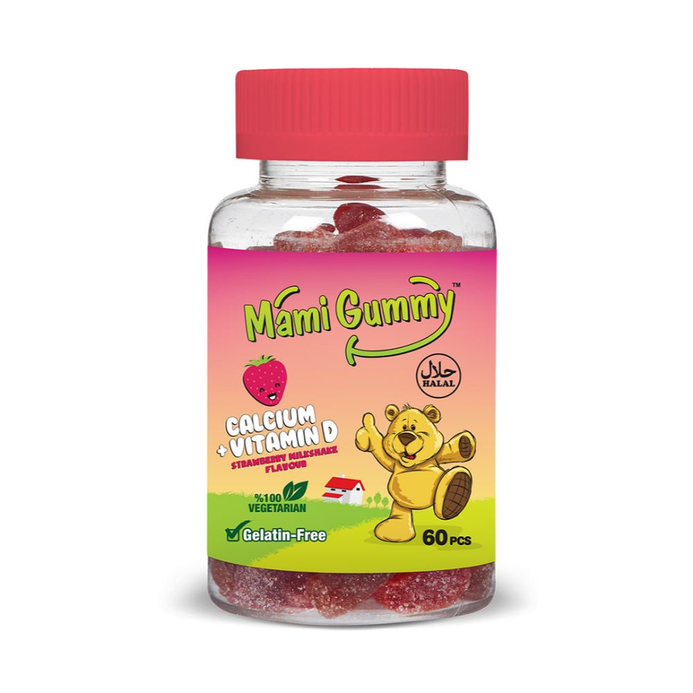 Mami Gummy Pectin Gummy Bears Calcium With Vitamin D Gummy 60 PC | Kid's Health Mami Gummy Pectin Gummy Bears Calcium With Vitamin D Gummy 60 PC | Kid's Health