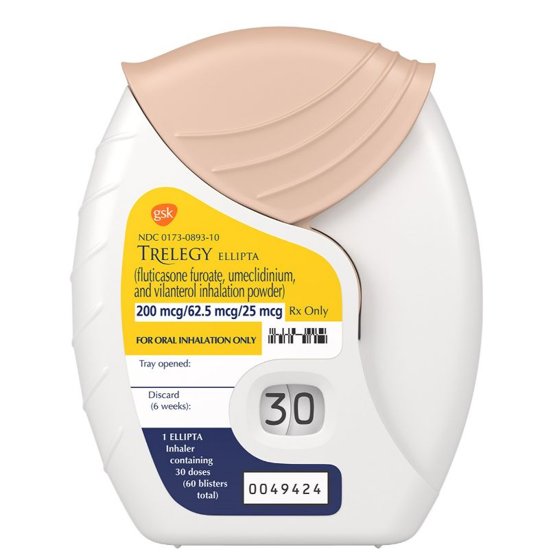Tregely Inhaler Trelegy Elipta 200Mcg Inhaler 30'S 30PC | Kulud Pharmacy