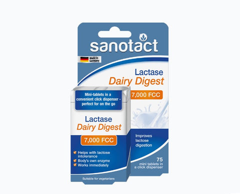 Buy Sanotact Lactase Dairy Digest Tablet 7000 75 CT Online - Kulud Pharmacy