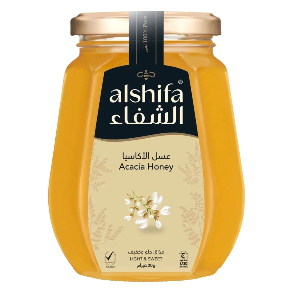 الشفاء عسل أكاسيا 500 غم | دهانات، مربيات وعسل الشفاء عسل أكاسيا 500 غم | دهانات، مربيات وعسل