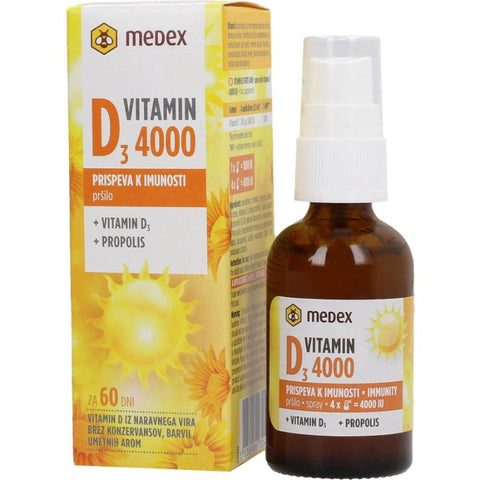 Buy Medex Vitamin D3 4000 Spray 30Ml 30ML Online - Kulud Pharmacy