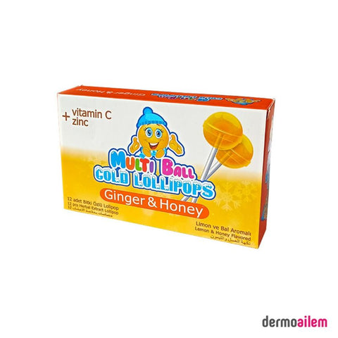 Buy Multiball Cold Lollipops Ginger & Honey 12'S 12PC Online - Kulud Pharmacy