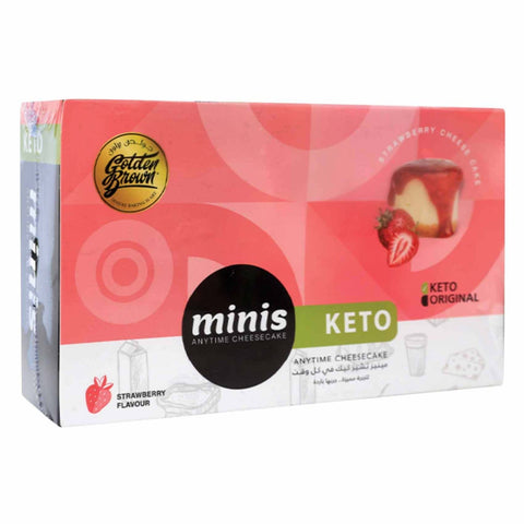 Golden Brown Frozen Minis Keto Cheesecake Strawberry Flavour Delights, 160 G