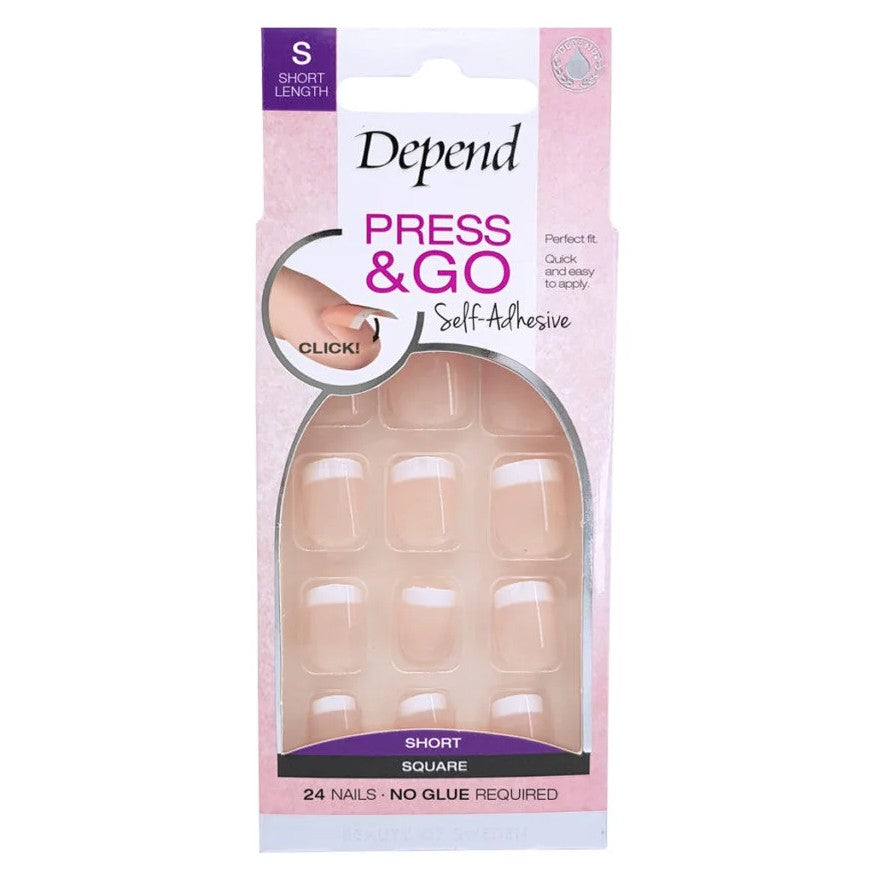 Depend Press & Go Nails French Look Pink Short SQ | Artificial Nails