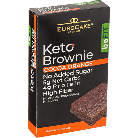 Euro Cake Premium Befit Keto Brownie Cocoa Orange 40g