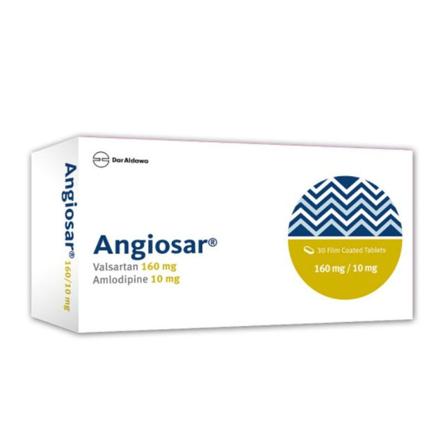 Angiosar 160Mg/10Mg Film Coated Tablets 30S 30TAB | Kulud Pharmacy