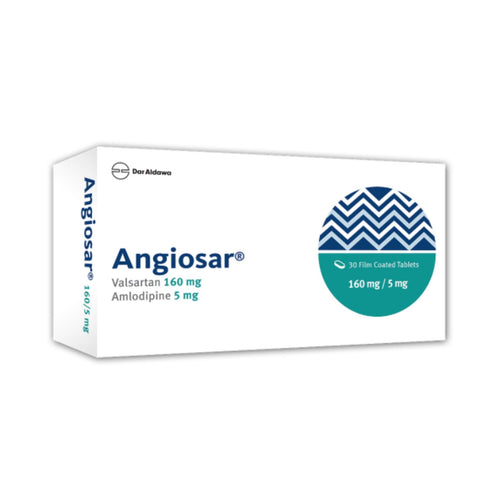 Buy Angiosar 160Mg/5Mg Film Coated Tablets 30S 30TAB Online - Kulud Pharmacy