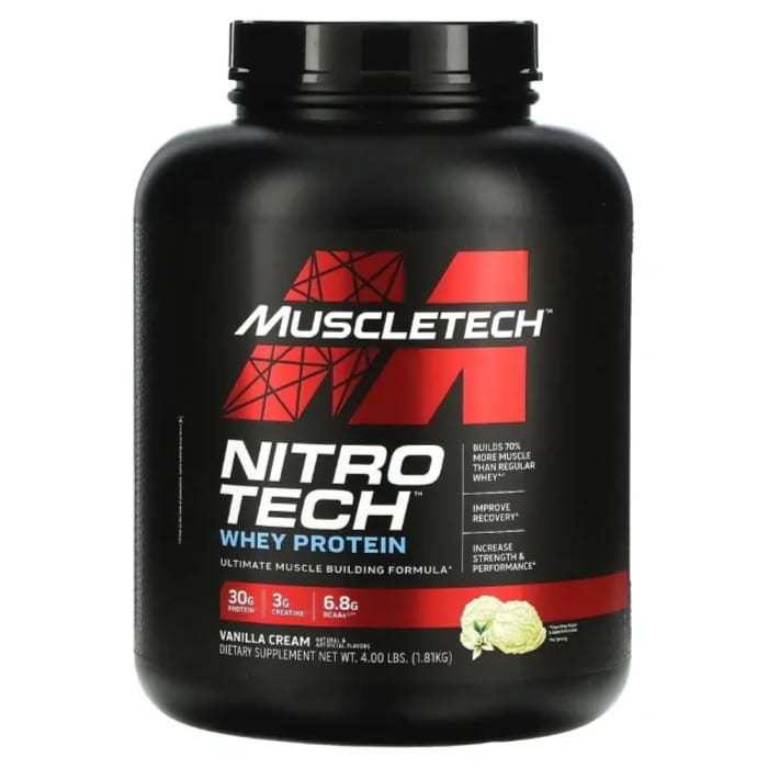 Muscletech Performance Series Nitro Tech Vanilla 4Lbs | Protein Supplements Muscletech Performance Series Nitro Tech Vanilla 4Lbs | Protein Supplements