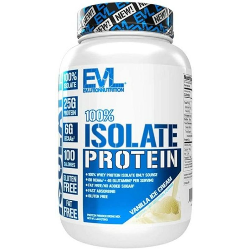 Evl Isolate Protein Vanilla Ice Cream 726Gm 726GM | Whey Isolate Evl Isolate Protein Vanilla Ice Cream 726Gm 726GM | Whey Isolate