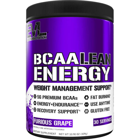 Buy Evl Bcaa Lean Energy Furious Grape 309Gm 309GM Online - Kulud Pharmacy