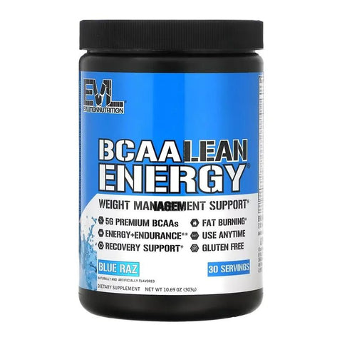 Buy Evl Bcaa Lean Energy Blue Raspberry 303Gm 303GM Online - Kulud Pharmacy