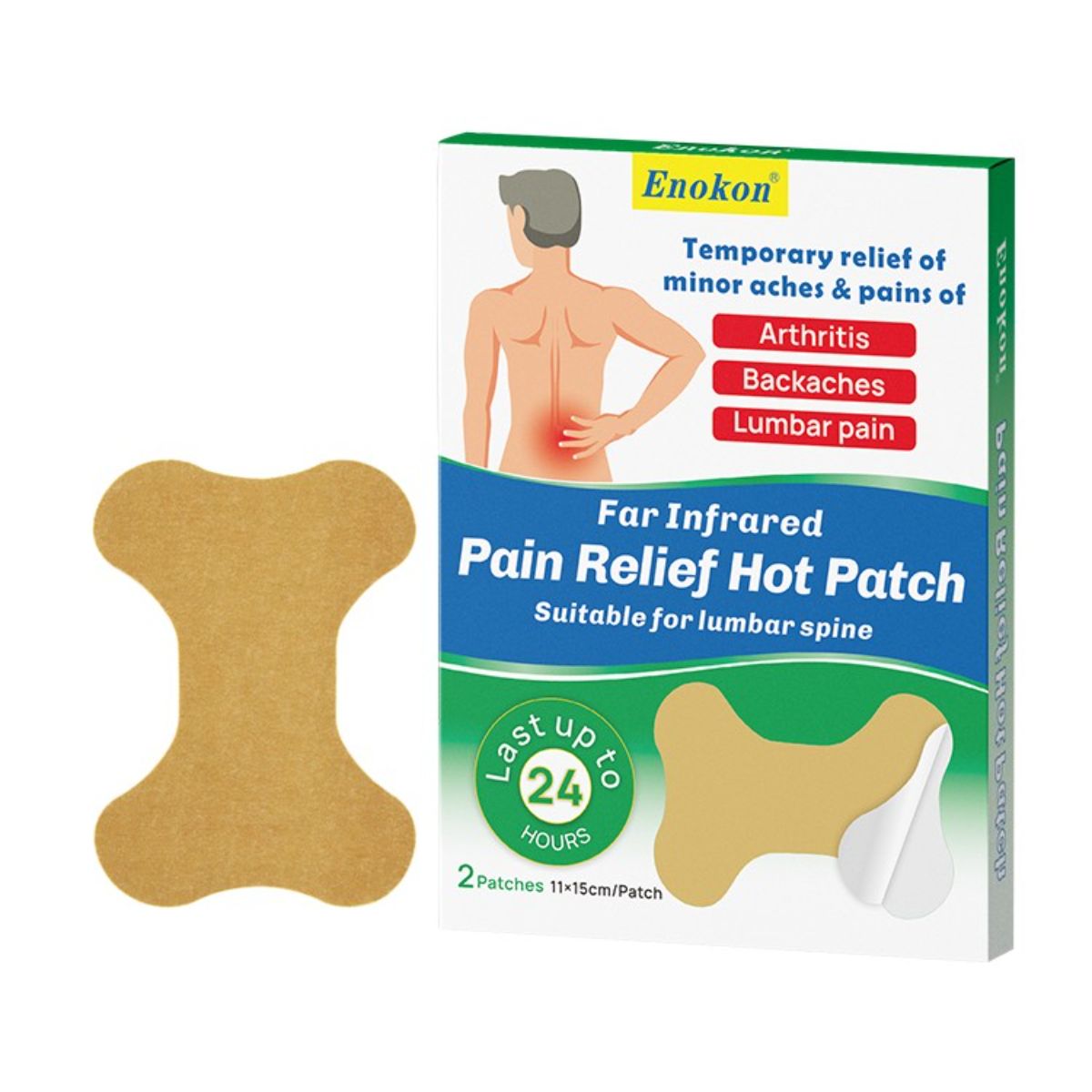 Enokon Far Infraredpain Relief Heat Patch 11X15 6Patch 6PC | Kulud Pharmacy