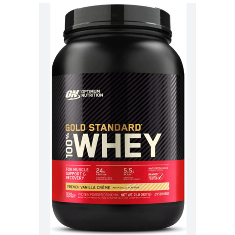 Buy Optimum Nutrition 100% Whey Gold Standard French Vanilla Cream 2,270 Kg Online - Kulud Pharmacy