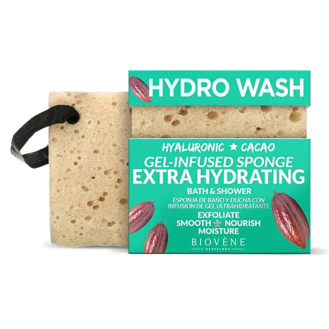 Buy Biovene Hydro Wash Extra Hydrating Hyaluronic Acid & Cacao Gel-Infused Sponge 75GM Online - Kulud Pharmacy