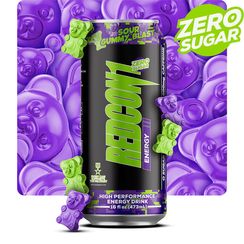 Redcon1 Energy High Performance Drink Zero Sugar 473Ml  Sour Gummy Blast