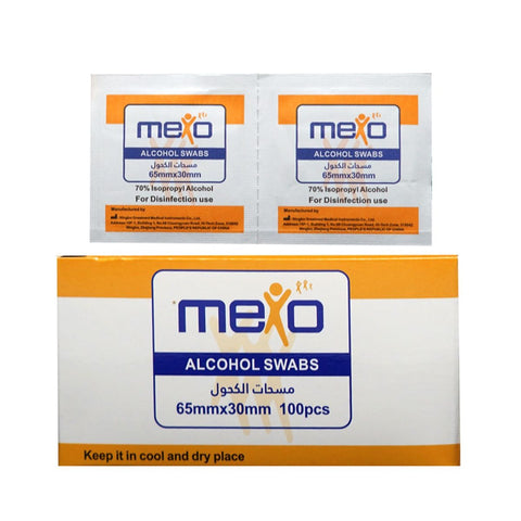 Buy Mexo Alcohol 100 Swabs 100PC Online - Kulud Pharmacy