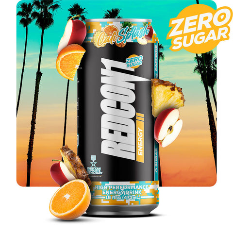 Redcon1 Energy High Performance Drink Zero Sugar 473Ml  Cali Splash