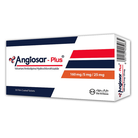 Buy Angiosar Plus 160/5/25 30TAB Online - Kulud Pharmacy