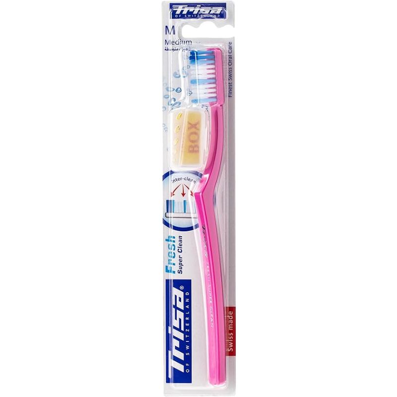 Trisa Fresh Super Clean Medium with Cap 1PC | Toothbrushes Trisa Fresh Super Clean Medium with Cap 1PC | Toothbrushes