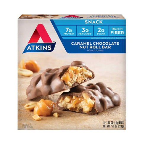 Atkins Carmel Chocnut Rollbar5X44Gm