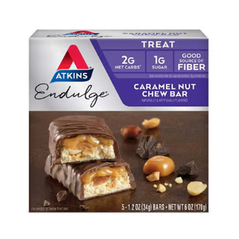 Atkins Caramel Nut Chew Bar 5X1.2Oz