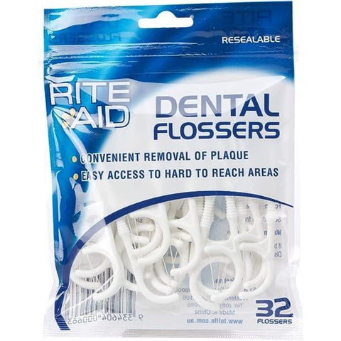 Buy Rite Aid Dental Flossers Adults Picks 32PC Online - Kulud Pharmacy