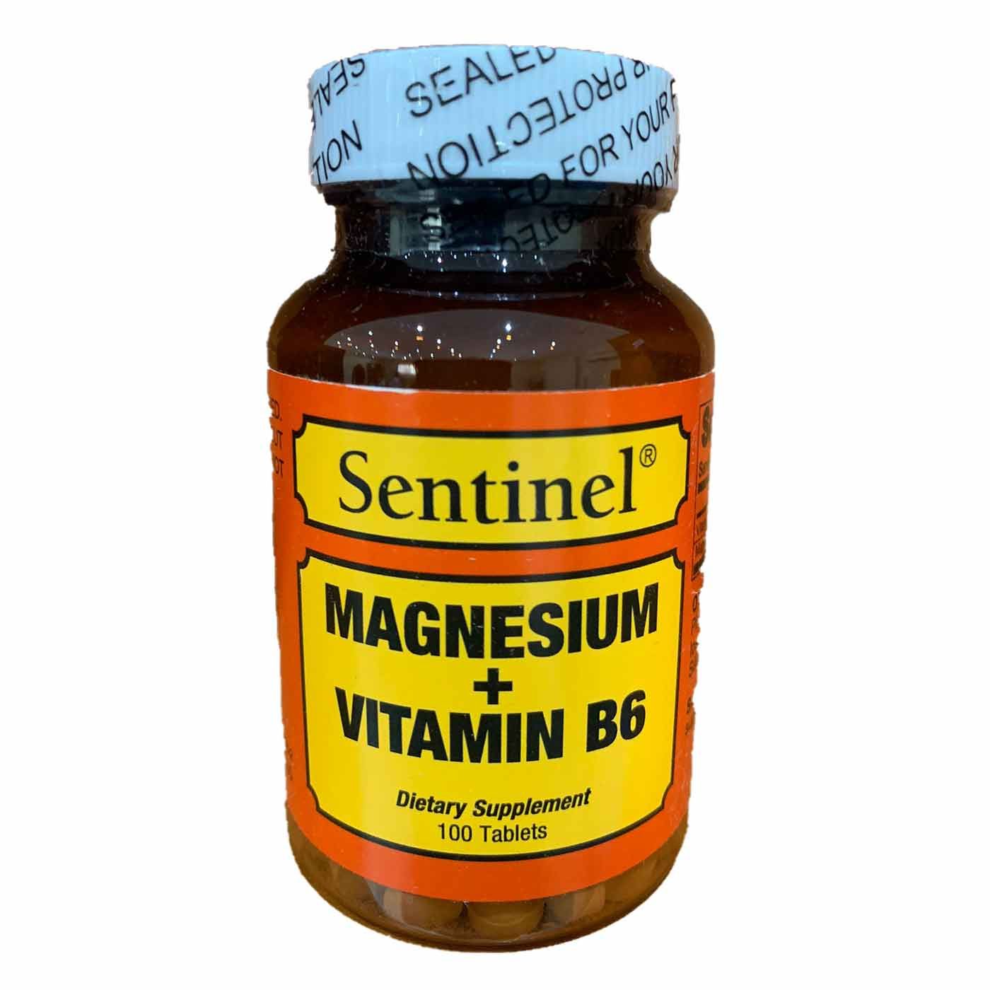Sentinel Magnesium + Vitamin B6 100TAB | B Vitamins Sentinel Magnesium + Vitamin B6 100TAB | B Vitamins