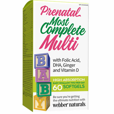 Buy Webber Naturals Prenatal Most Complete Multi 60CAP Online - Kulud Pharmacy