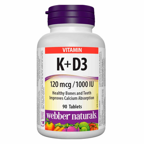 Buy Webber Naturals Vitamin K+D3 90TAB Online - Kulud Pharmacy