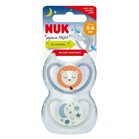Nuk pacifier si1 space night s1 2/box