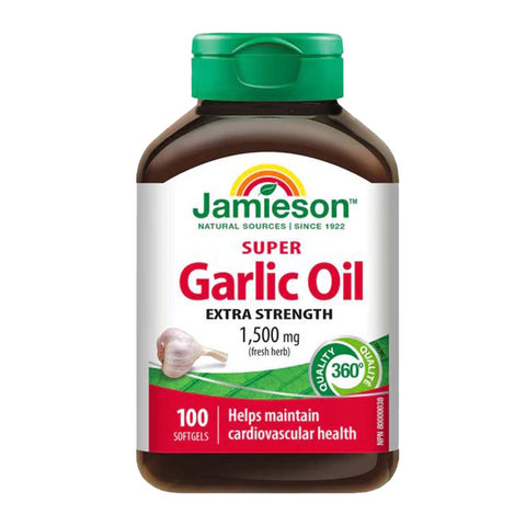 Buy Jamieson Super Garlic Oil Extra Strength 1500Mg 100CAP Online - Kulud Pharmacy