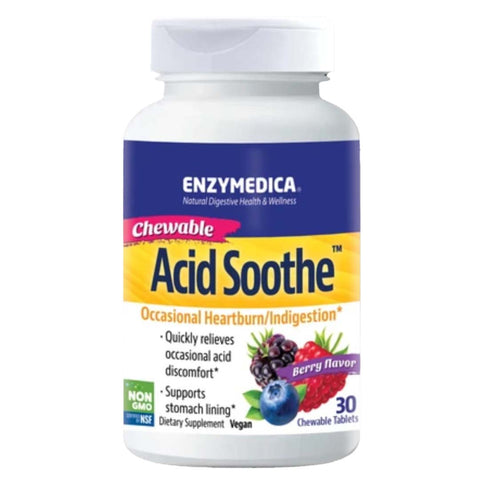 Buy Enzymedica Acid Soothe 30 Chewable Tab Online - Kulud Pharmacy