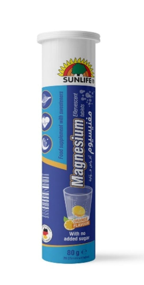 Buy Sunlife Magnesium 200Mg Orange 20TAB Online - Kulud Pharmacy