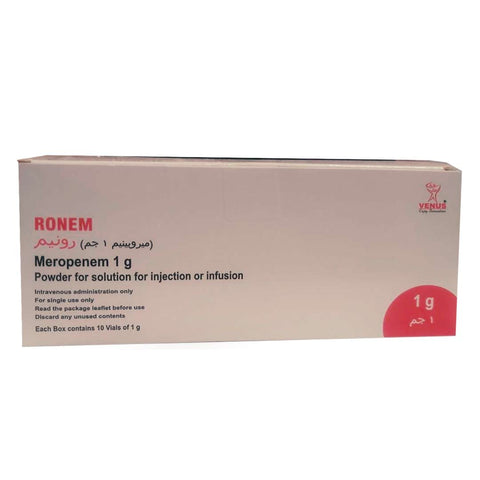 Ronem Inj Ronem 1G Powder For Solution For Injection Vial 10`S | Kulud Pharmacy