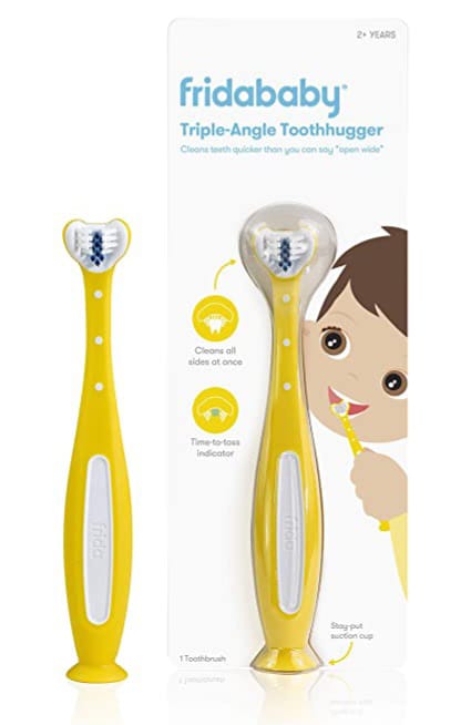 Buy Frida Baby Triple-Angle Training Toothbrush Yellow Online - Kulud Pharmacy