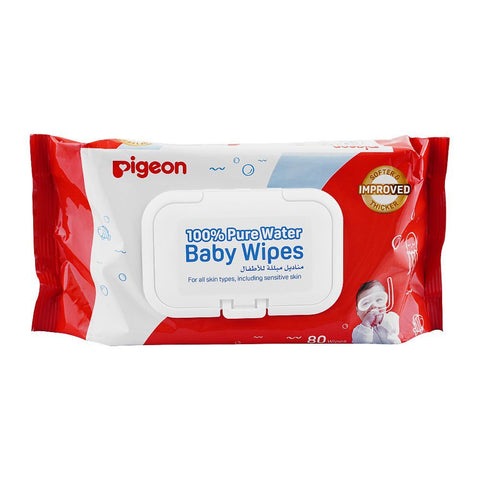 Pigeon Baby Wipes 100% Pure Water 80S Flip Top