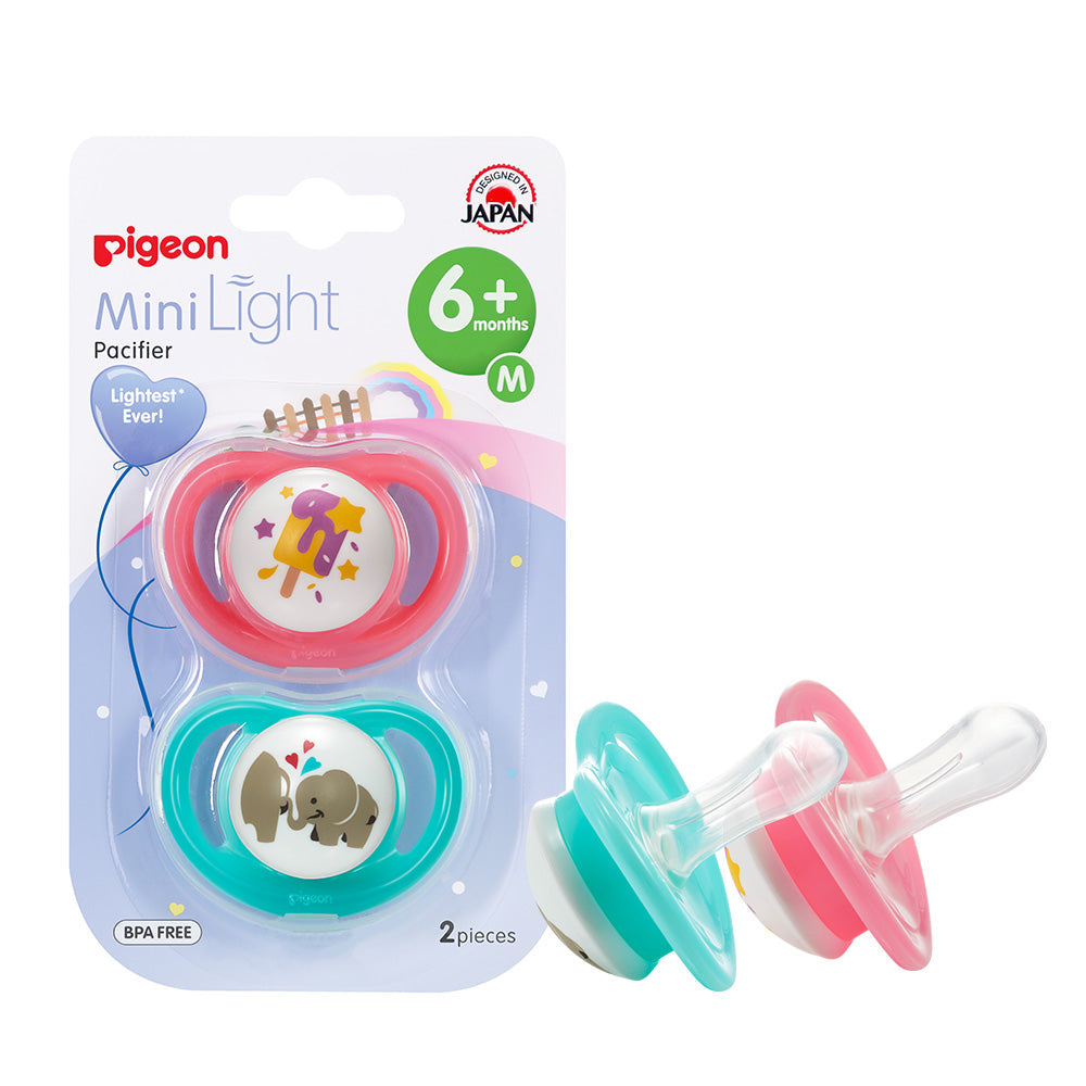 Minilight Pacifier Double (M) 6+ Girl Ice Cream & Elephant 78263 | Baby Gear Minilight Pacifier Double (M) 6+ Girl Ice Cream & Elephant 78263 | Baby Gear