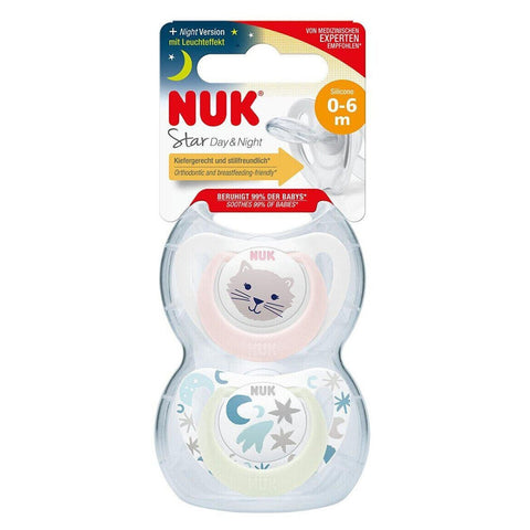Nuk Pacifier Si Star Day & Night S1 2/Box