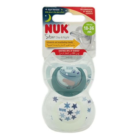 Nuk Pacifier Si Star Day & Night S3 2/Box