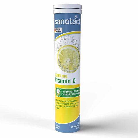 Sanotact Vitamin C 1000 mg Lemon Effervescent Tab 20'S