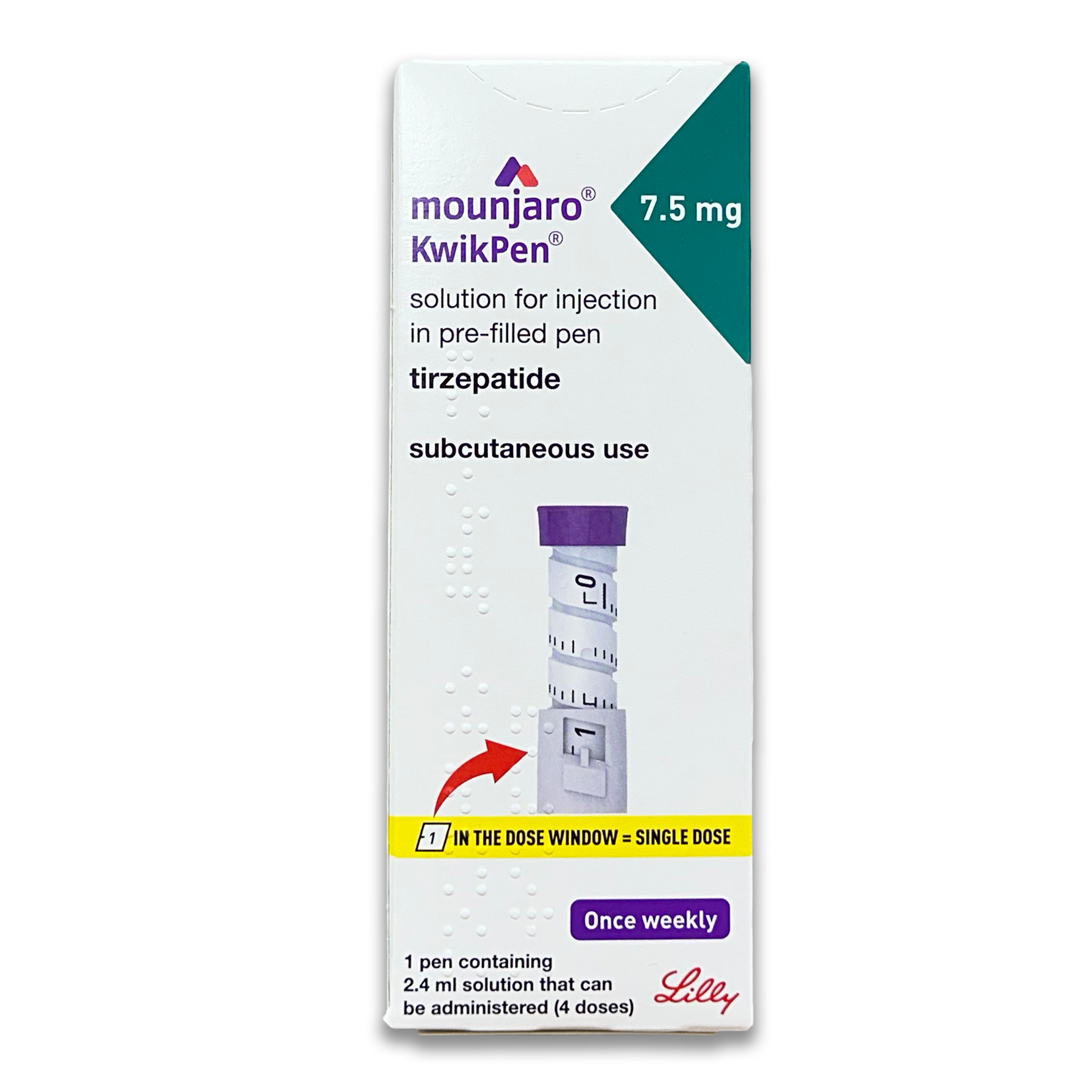 Mounjaro Kwikpen 7.5Mg/0.6Ml Pre-Filled Pen 1'S (4 Doses/Pen) | Kulud ...