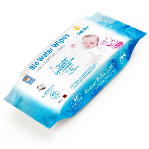 Buy WHITE BEAR BIO WATER WIPES  40`S Online - Kulud Pharmacy