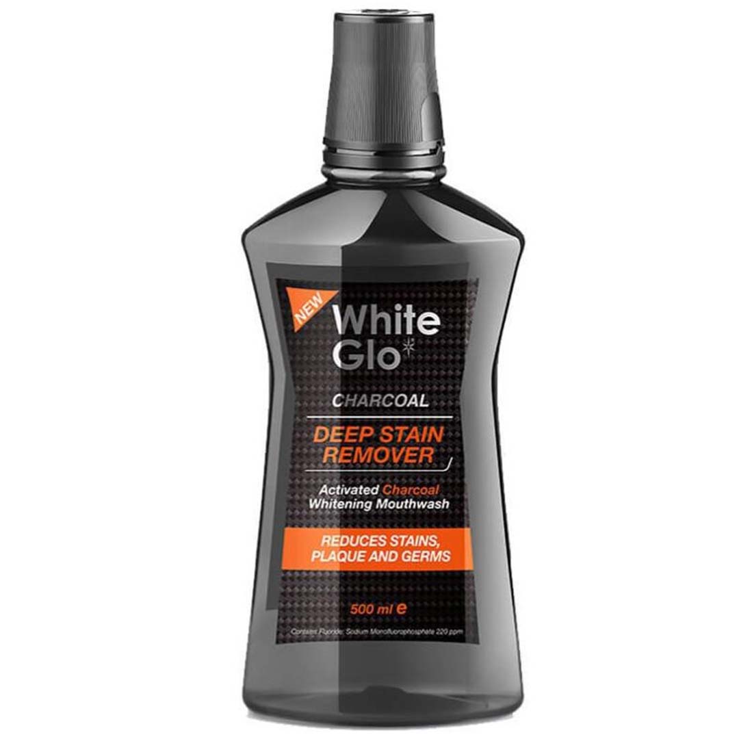WHITE GLO CHARCOAL DEEP STAIN REMOVER MOUTHWASH 500 ML Kulud Pharmacy