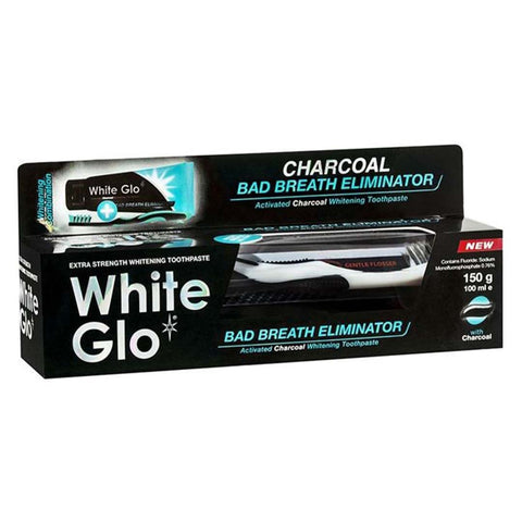 Buy WHITE GLO CHARCOAL BAD BREATH ELIMINATOR TOOTH PASTE 100 ML Online - Kulud Pharmacy